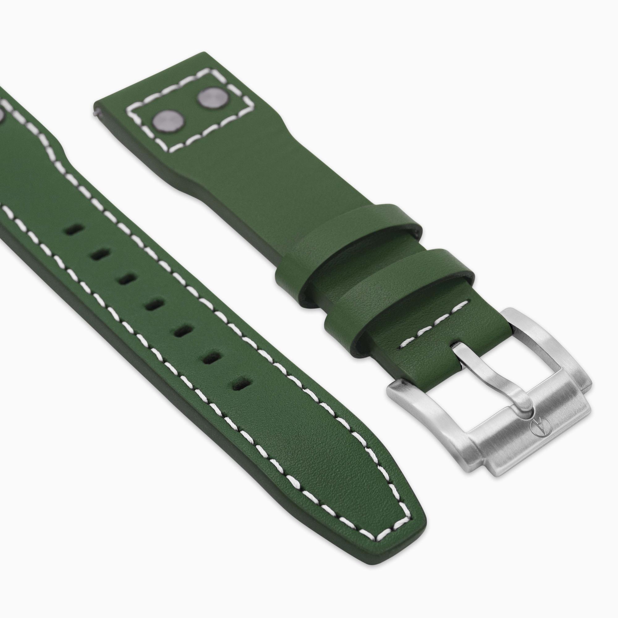 Accurist Aviation Men's Green Leather 22mm Strap